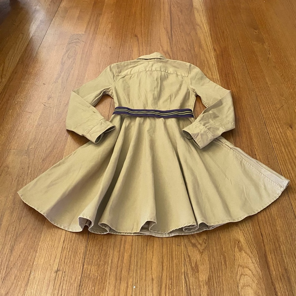 Ralph Lauren Khaki Girls Formal Dress - Picture 8 of 11